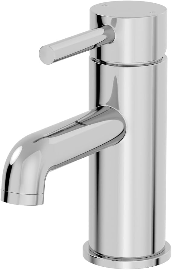 Boden Bathroom Basin Sink Mixer Tap Modern Mono Round Single Lever Handle Faucet for Sinks, Chrome