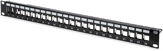DIGITUS Modular Patch Panel - 24 ports - 1U - Shielded - For Keystone