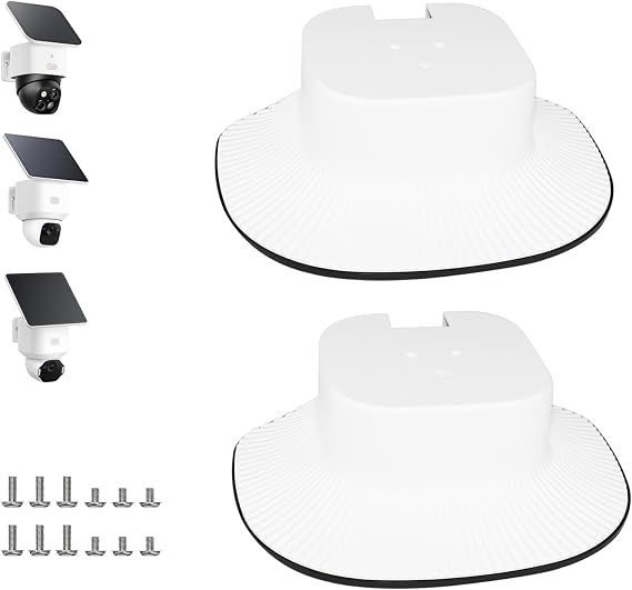 2 Pack Sun Rain Shade Cover Compatible with Eufy SoloCam S340/E42/E30 | Weatherproof Outdoor Security Camera Protection Shield, Snow Prevention Anti-Glare Sun Visor, Quick Install
