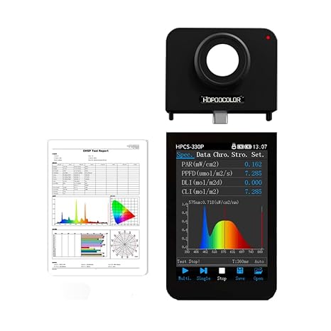 HPCS-330P Spectrometer PPFD Meter PAR Quantum Meter Wireless Bluetooth Connection