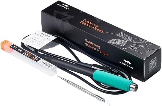 MINIWARE 245K Replacement Soldering Iron Gun Handle for TS1M Mini Soldering Station, 200W Heavy Duty Handle, Knife Tip Included, for Field Electronics Repair