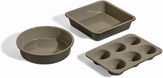 Our Place Wonder Oven Bakers Kit, 3-Piece Round, Square & Muffin Pan Set