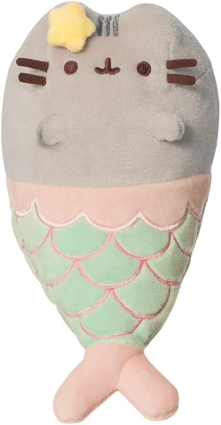 AURORA Cat, 61517, Mermaid Pusheen, Eco-friendly soft toy, Pink & Aqua, Small