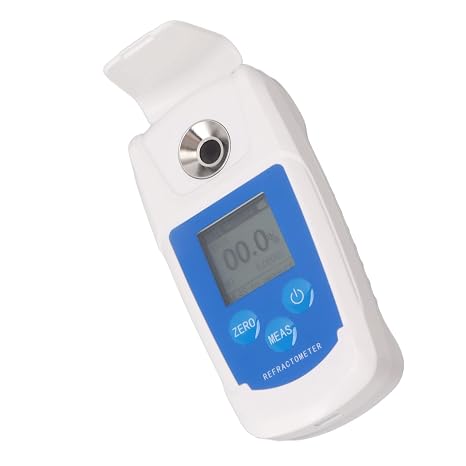 Digital Brix Refractometer Lab Brix Meter 0-55% Range, with Automatic Temperature Compensation (ATC), for Juices, Food, Drinks, and Coffee Liquid Sugar Content Test