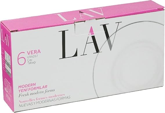 Lav Vera 6'lı Çay Tabağı