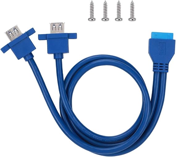 USB 3.0 Front Panel Cable, 1.64ft, USB 3.0 Header Splitter, USB Mount Cable for Computer Data Connection