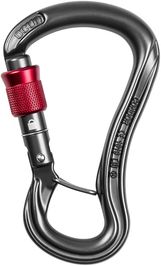 OCUN Condor HMS Twist and Screw Carabiner for Rock Climbing & Rappelling
