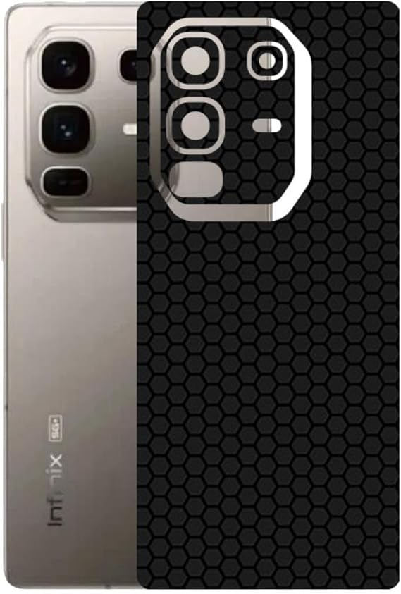 Infinix Note 50 Pro Plus 5G ile Uyumlu Bumper Serisi Premium Arka Kapak Kaplama(Kenarlar Yoktur!) Siyah