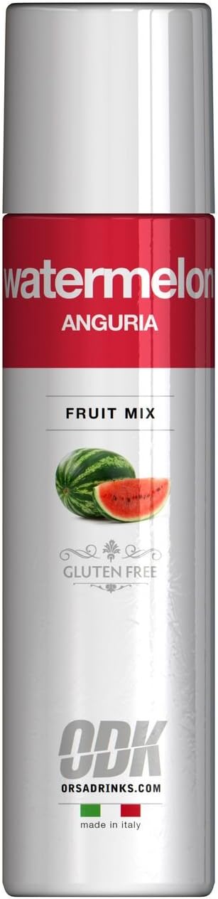 ODK Watermelon Puree Infused Fruit Syrup | Cocktails, Smoothies, Cooking, Baking and Desserts | 75cl