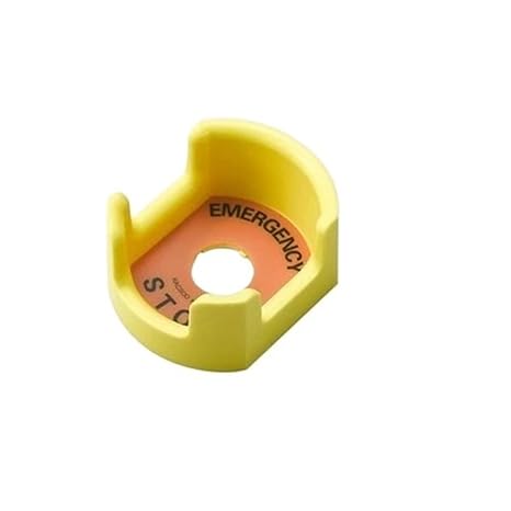 Push Button Switch Protective Cover Protective Cover Anti-Missing Elevator Emergency Stop 22mm Accessory Round Warning Ring(3)