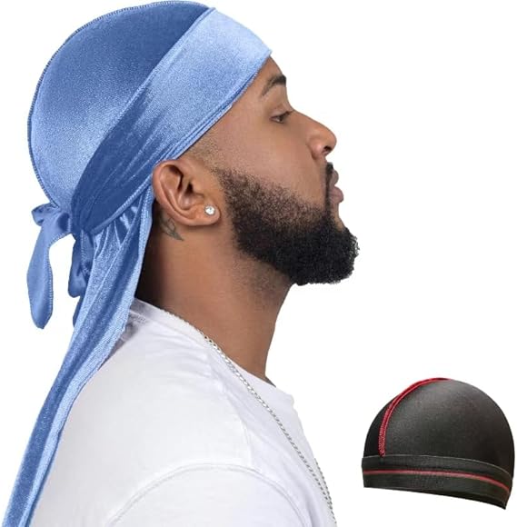 Velvet Durag for Men Wave Cap Velvet Dorag for Men Women 360 Wave