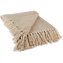 DII Diamond Throw Collection Cotton Woven, 50x60, Stone