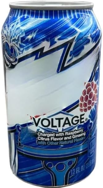 Voltage Charged With Raspberry Citrus Flavour Soft Drink 355ml (Pack of 24) "Ignite Your Passion with Every Sip" For All Occasions