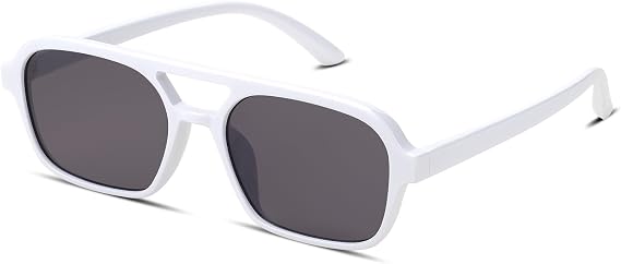 Vintage 70s Sunglasses for Women Men Retro Square Aviator Glasses