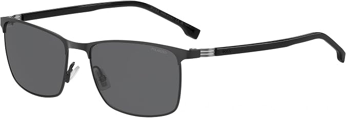 BOSS Men's Sunglasses Stainless Steel Rectangular Polarized