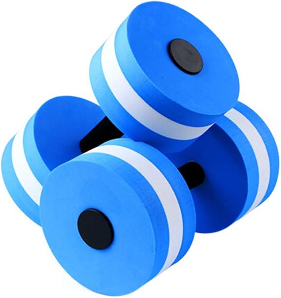 2Pc Water Dumbells Water Aerobic Exercise Foam Dumbbell Pool Resistance Aquatic Dumbbell EVA Yoga Barbell Exercise Fitness Equipment Exercises Equipment for Weight Loss