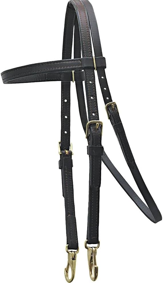 Premier Arabian Training Bridle Double Adjustment | Designed for Horse Training | Premium Buffalo Leather | Easy Bit Changes | Fully Adjustable | Heavy-Duty Hardware