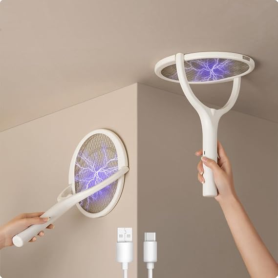 GeckoMan Electric Fly Swatter Electric Bug Zapper Racket Fly Zapper Racket