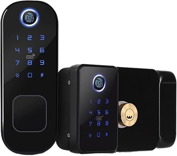 System Side Fingerprint IP66 Waterproof Outdoor Gate Passcode Card Smart Door Lock