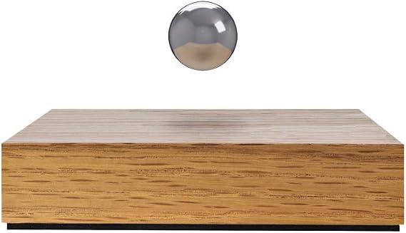 FLYTE Buda Ball Levitating Magnetic Sphere, Floating Magic Home Decor... (Oak/Chrome)