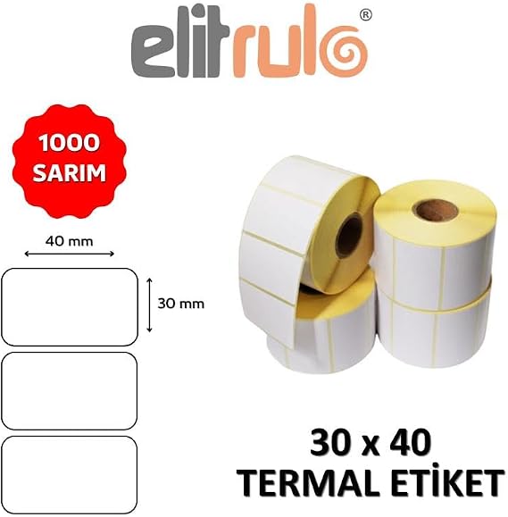 Barkod Etiketi 30x40 Termal - 1000 Adet