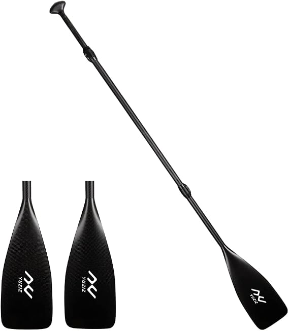 3-Pieces SUP Paddle Full Carbon for Race or All Water Stand Up Paddling 170cm-220cm Adjustable