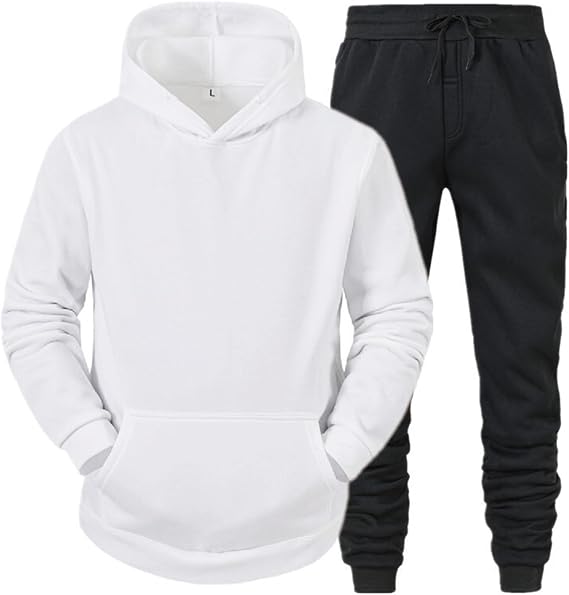Mens Tracksuit 2 Piece Hoodie Mens Hoodie Sweatsuit Sets Men's Jogging Tracksuit Set Long Sleeve Outfit Pullover Set