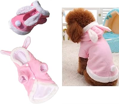 Easter Bunny Dog Costume Puppy Hoodies Dog Clothes pet Suit for Small Dogs Cats Color : Pink, Size : xs