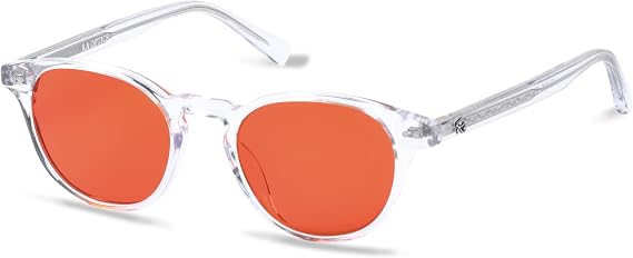 Clyde Frame with Sunset Lenses - Science-Based Blue Light Glasses Increase Sleep Quality - Premium Glasses for Men and Women Block Blue Light From Screens