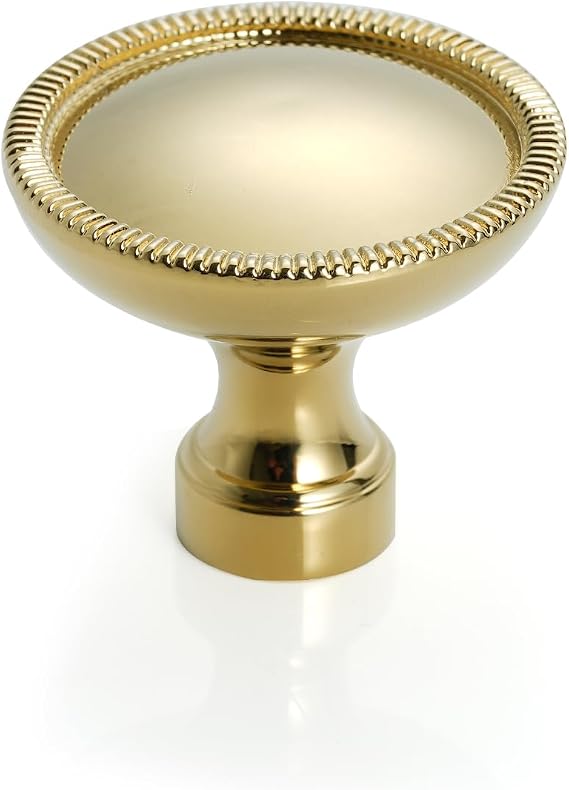 5 Pack Solid Brass Cabinet Knobs Drawer Knob Gold Hardware Handles for Cupboard Dresser Wardrobe Furniture Kitchen & Bathroom