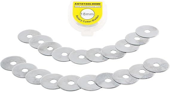 20 Pack 18mm Rotary Cutter Blades for Fabric Paper Quilting