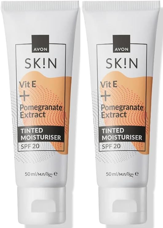 Pack of 2 Avon SK!N Radiance Tinted Facial Day Moisturising Cream SPF20 for normal skin, 100.0 millilitre, 120.0 grams