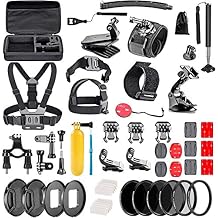 Navitech 60-in-1 Action Camera Accessories Combo Kit with EVA Case - Compatible with ThiEYE T5 Action Camera