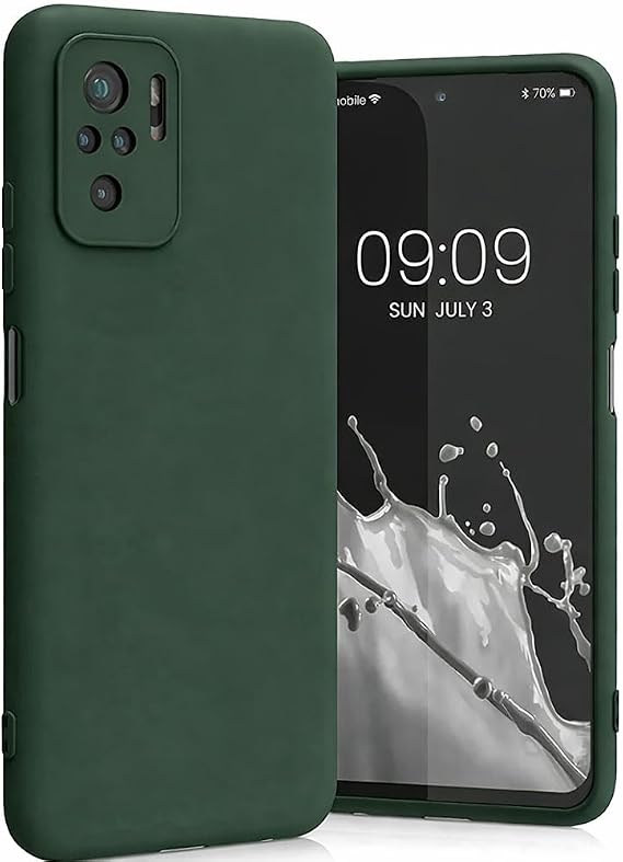 Coverzone Xiaomi Redmi Note 10 Pro İle Uyumlu Kılıf Z-Mara Lansman Vieri Tam Koruma Arka Kapak Kamera Koruma Çıkıntılı Pürüzsüz Yüzey Koyu Yeşil