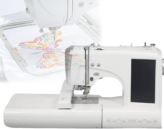 Computerized Embroidery Machine,Automatic Sewing Machine,4" X 9.2"/4"X 4" Large Embroidery Area,USB Port,7'' Large Lcd Touchscreen,For Home Use,For Clothing