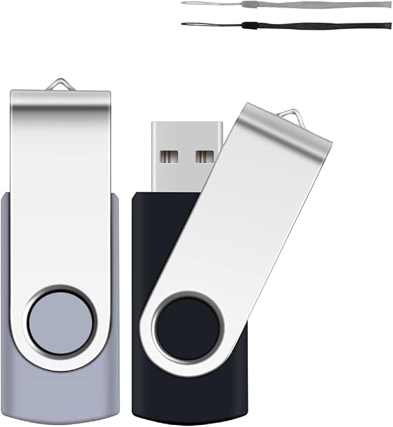 2Go Cle USB, SRVR Lot de 2 Memory Stick Cle USB Multicolore Memoire Memory Stick Stockage de donnees USB 2.0 avec Capuchon Voyant Del