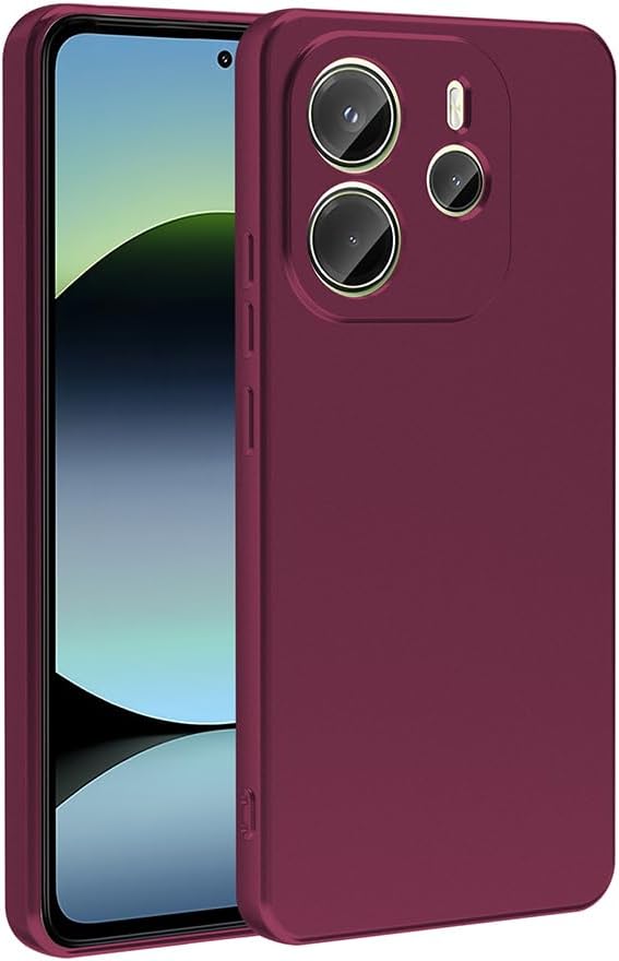 Zore Xiaomi ile uyumlu Redmi Note 14 4G Kılıf Zore Premier Silikon Kapak Mürdüm