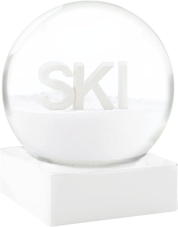 CoolSnowGlobes SKI Word Snow Globe