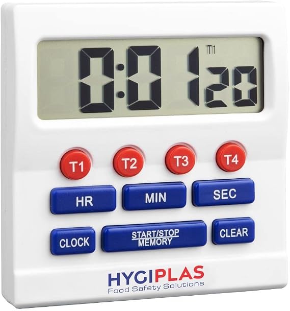 Hygiplas Big Digit Commercial Digital Kitchen Timer, 80x80x25mm
