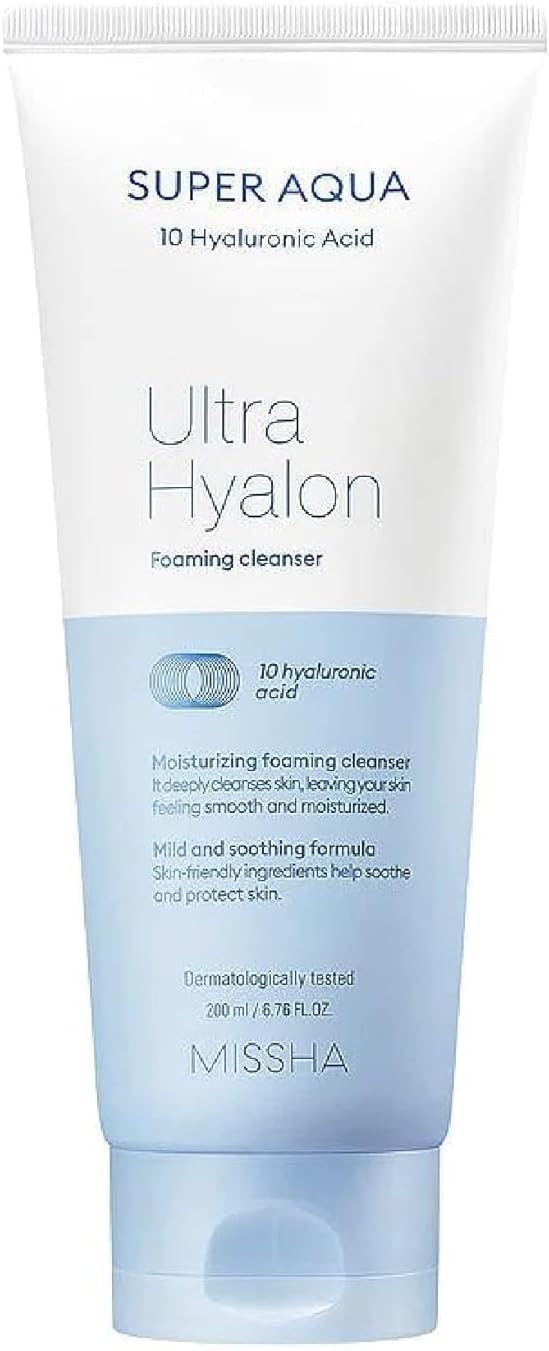 MISSHA 10 Çeşit Hyalüronik Asit İçeren Makyaj Temizleme Köpüğü200ml Super Aqua Ultra Hyalron Cleansing Foam
