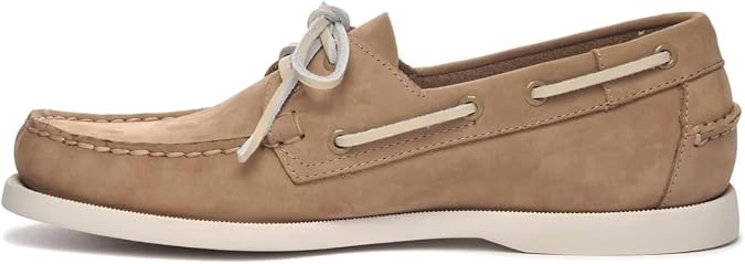 Sebago Docksides Portland Nubuck Mens Boat Shoes - Durable Flexible Nubuck, Hand-Sewn with Non-Marking Slip-Resistant Soles