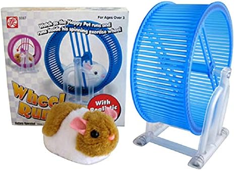Happy Hamster Pet with Wheel Runner Battery Operated Kid's Toy