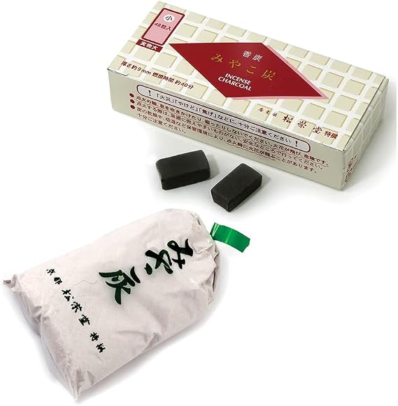 Shoyeido White Ash & 48-Piece Charcoal Pairing