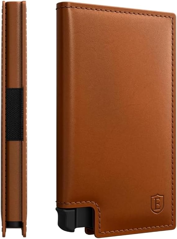 Ekster Parliament Pop Up Leather Wallet for Men - RFID Blocking - Caramel