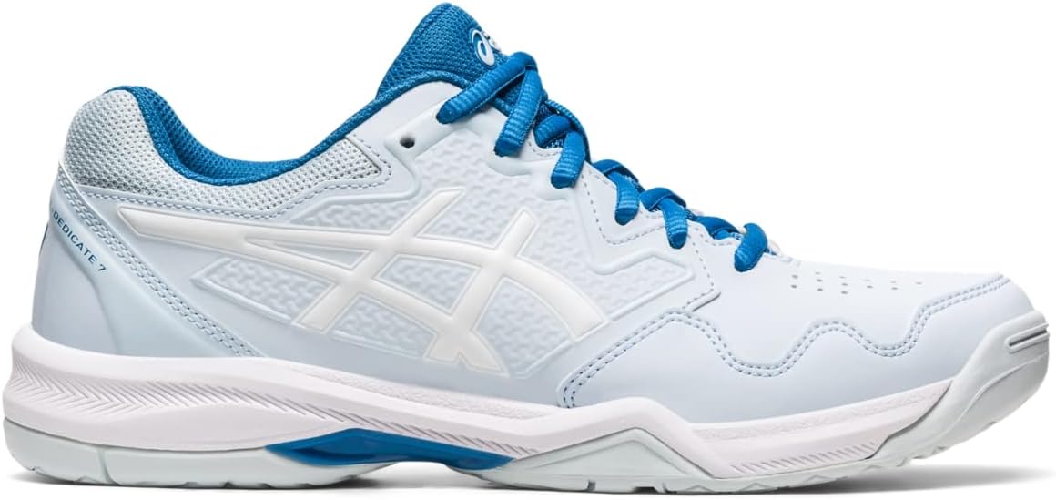 ASICS Women's Gel-Dedicate 7 Tennis Shoes, Sky/White