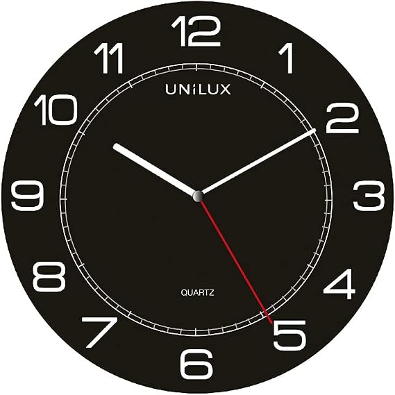 Unilux 400094568 Wall Clock Mega Black Large Will Wall Clock