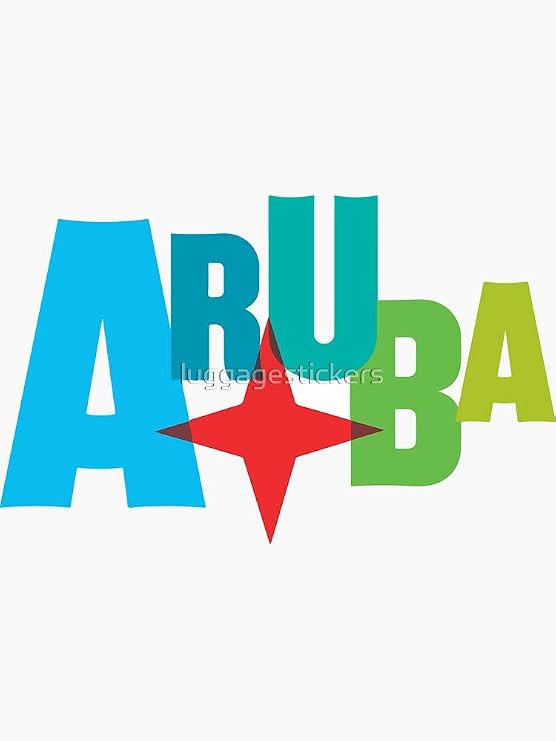 Aruba Sticker - Sticker Graphic -Stickers for Hydroflask Water Bottles Laptop Computer Skateboard, Waterproof Decal Stickers