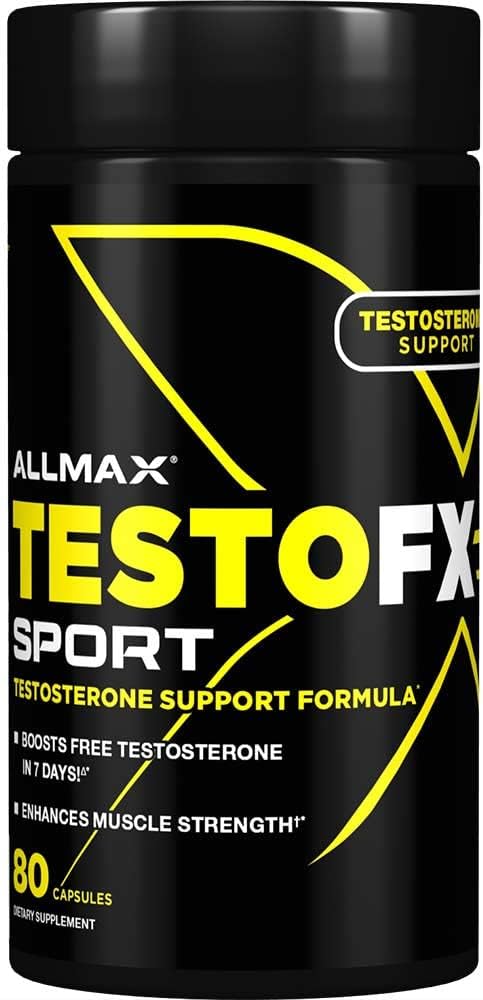 ALLMAX TESTOFX Sport Testosterone Support Capsules, 80 Count, 20 Servings