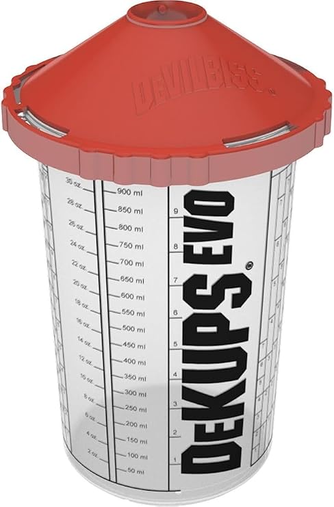 DeVilbiss DEVDPV-608 34 oz Spray Cup Sleeve & Lid Holder Kit - 2 Piece