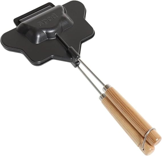 Ernest A-77556 Tsubame Sanjo Hot Sandwich Maker, For 1 Piece, Bakes in Triangle and Squares, Disassembles and Easy to Clean, Lightweight Type, Camping, Fluorine Treatment, Made in Japan